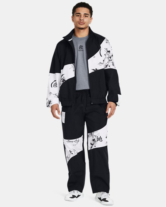 Men's Curry x Bruce Lee Lunar New Year 'Wind' Crinkle Jacket in Black image number 2